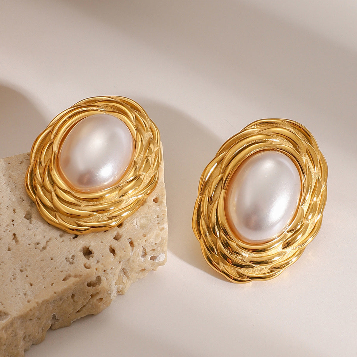 Aretes White Pearl
