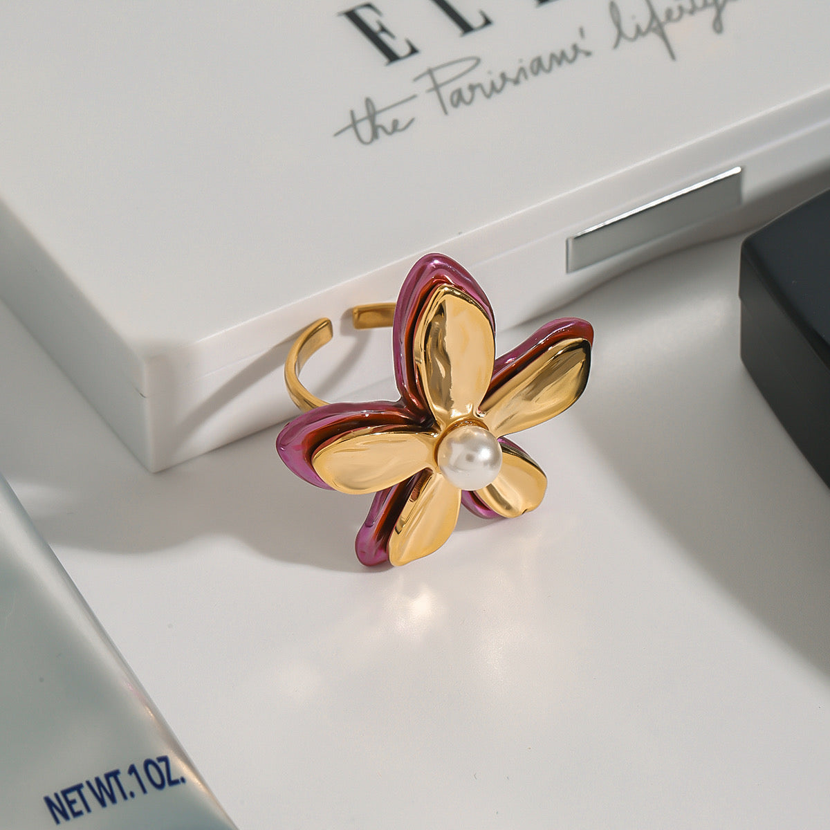 Anillo Flor Rosa