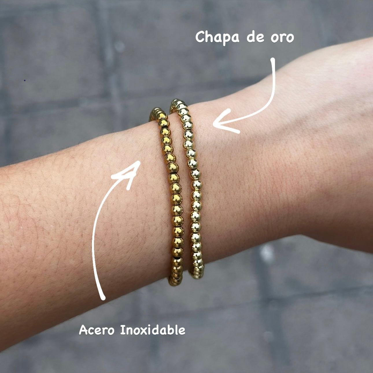 Pulsera Bolitas Dorada