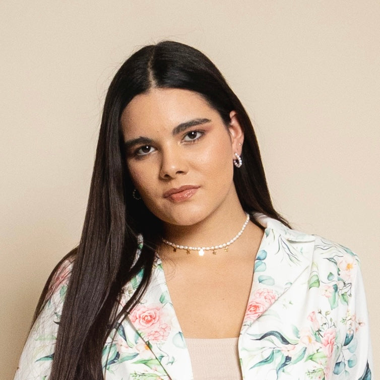 Choker perlas estrellas