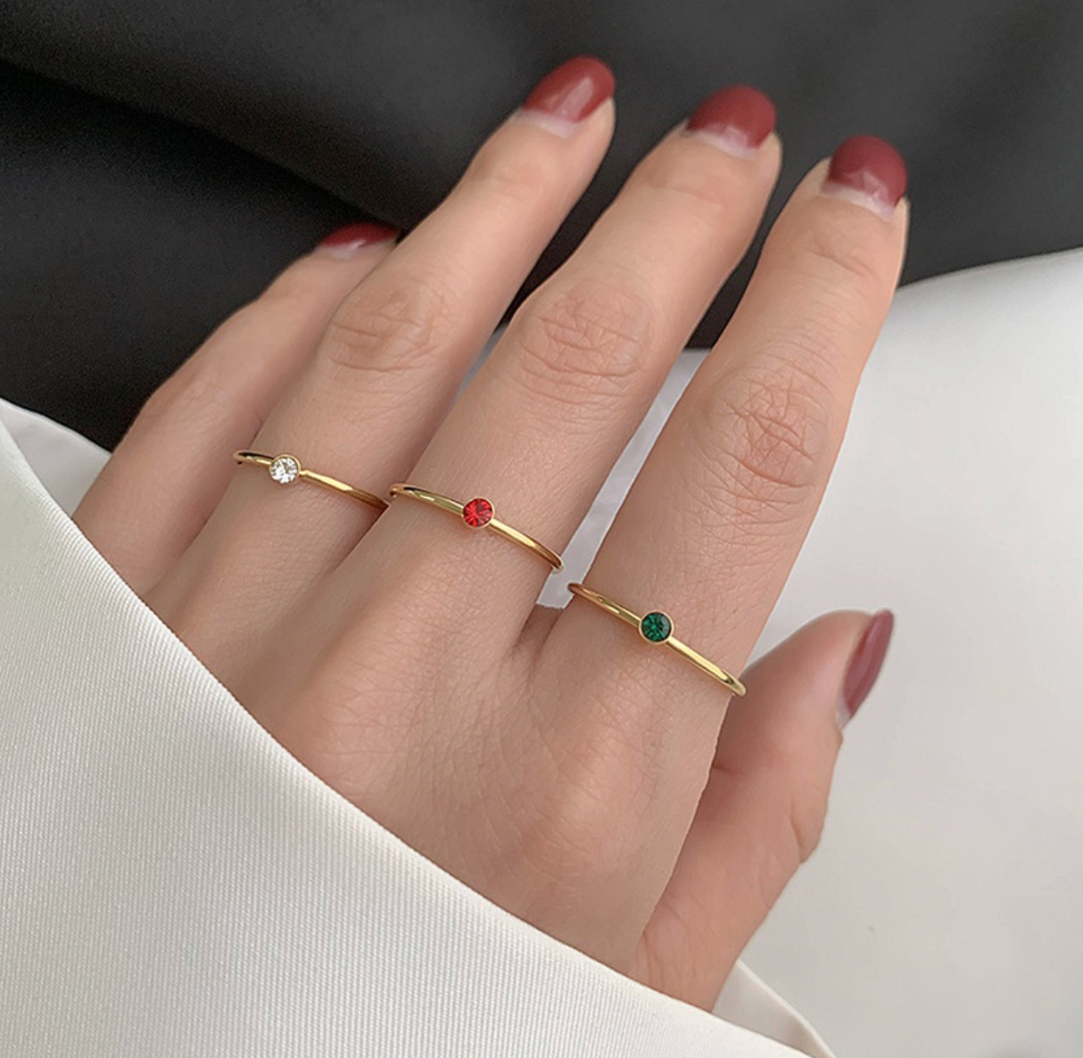 Anillo Zirconia Verde