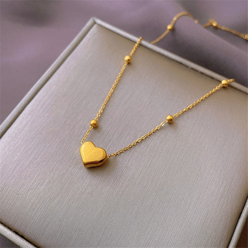 Collar Corazón Bolitas