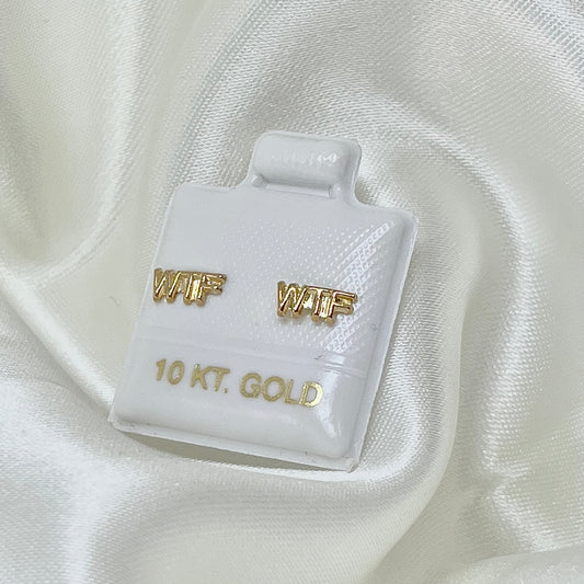 Piercing WTF oro 10k (precio por 1 arete)