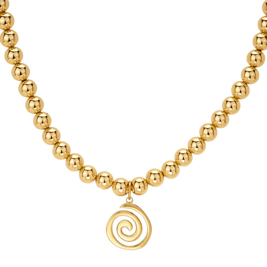 Collar Bolitas Espiral
