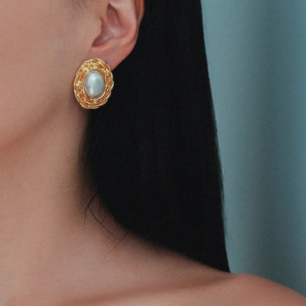 Aretes White Pearl