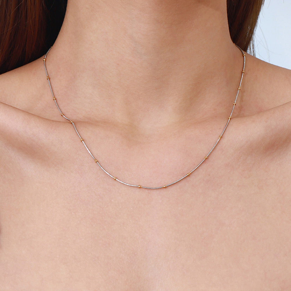 Collar Simple Bolitas Dual