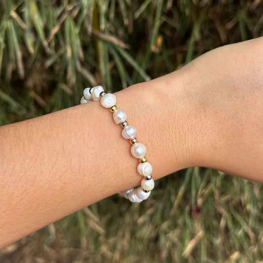 Pulsera Tricolor Perla Cultivada