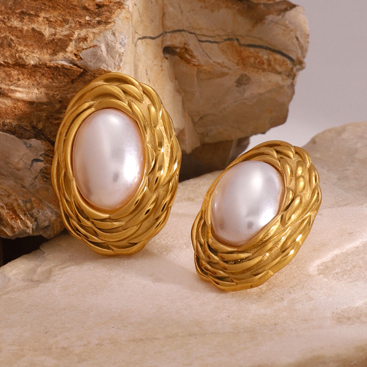Aretes White Pearl