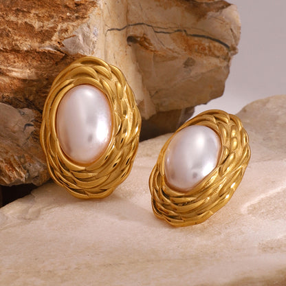 Aretes White Pearl