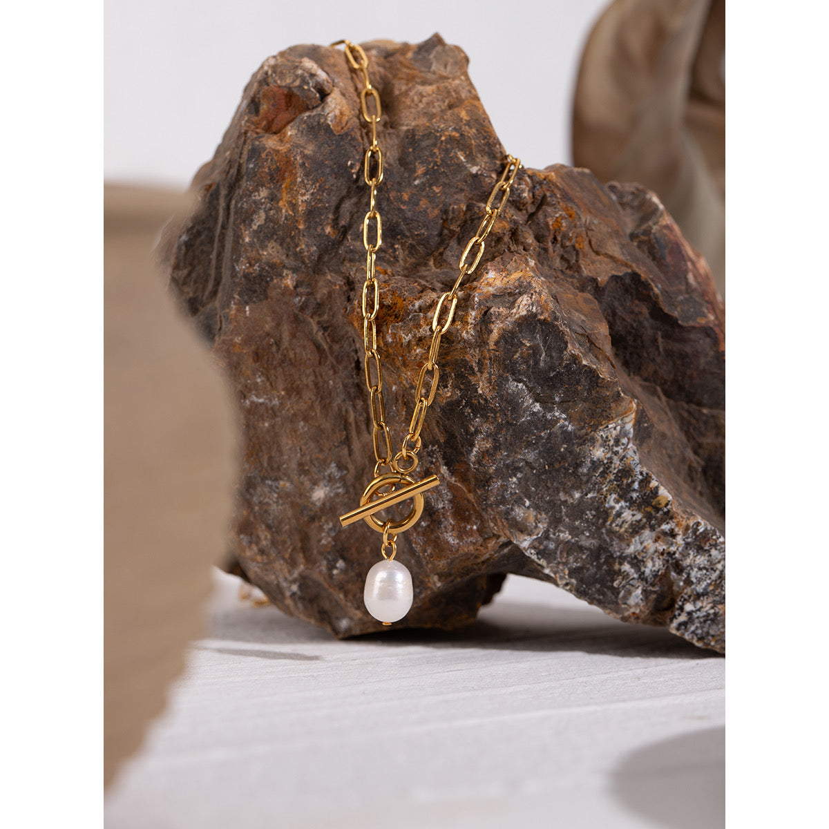 Collar Perla Broche