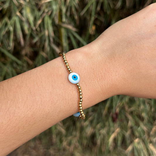 Pulsera Bolitas Ojo Turco