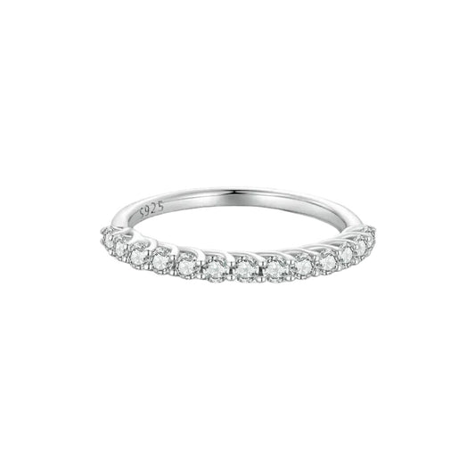 Anillo Moissanita Platinada .03ct