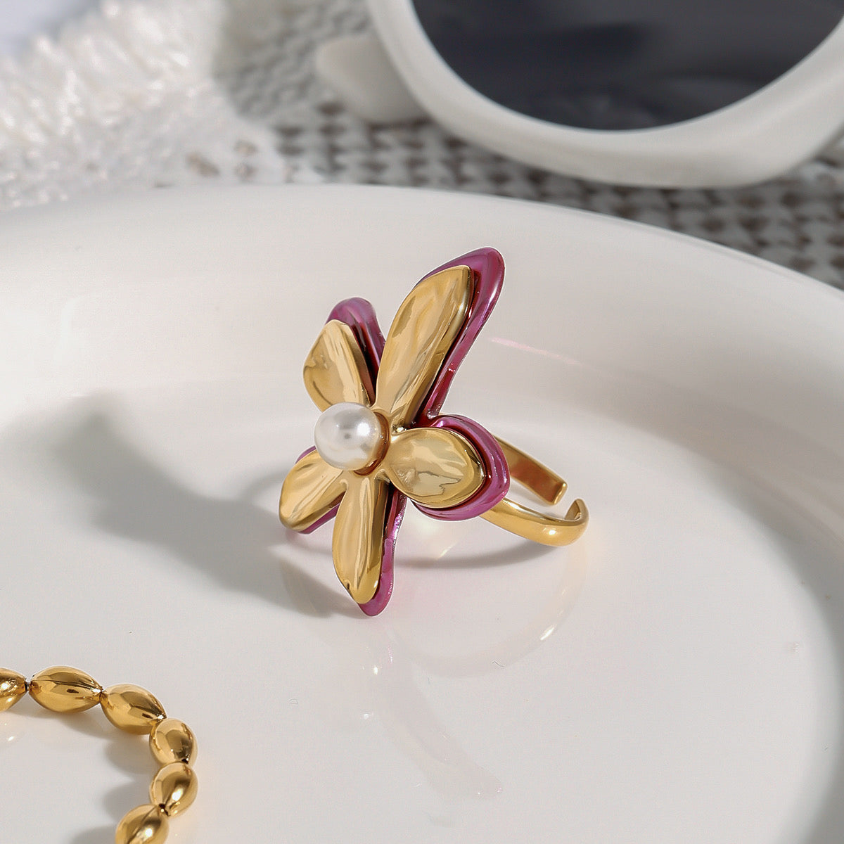 Anillo Flor Rosa