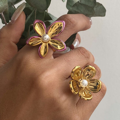 Anillo Flor Rosa