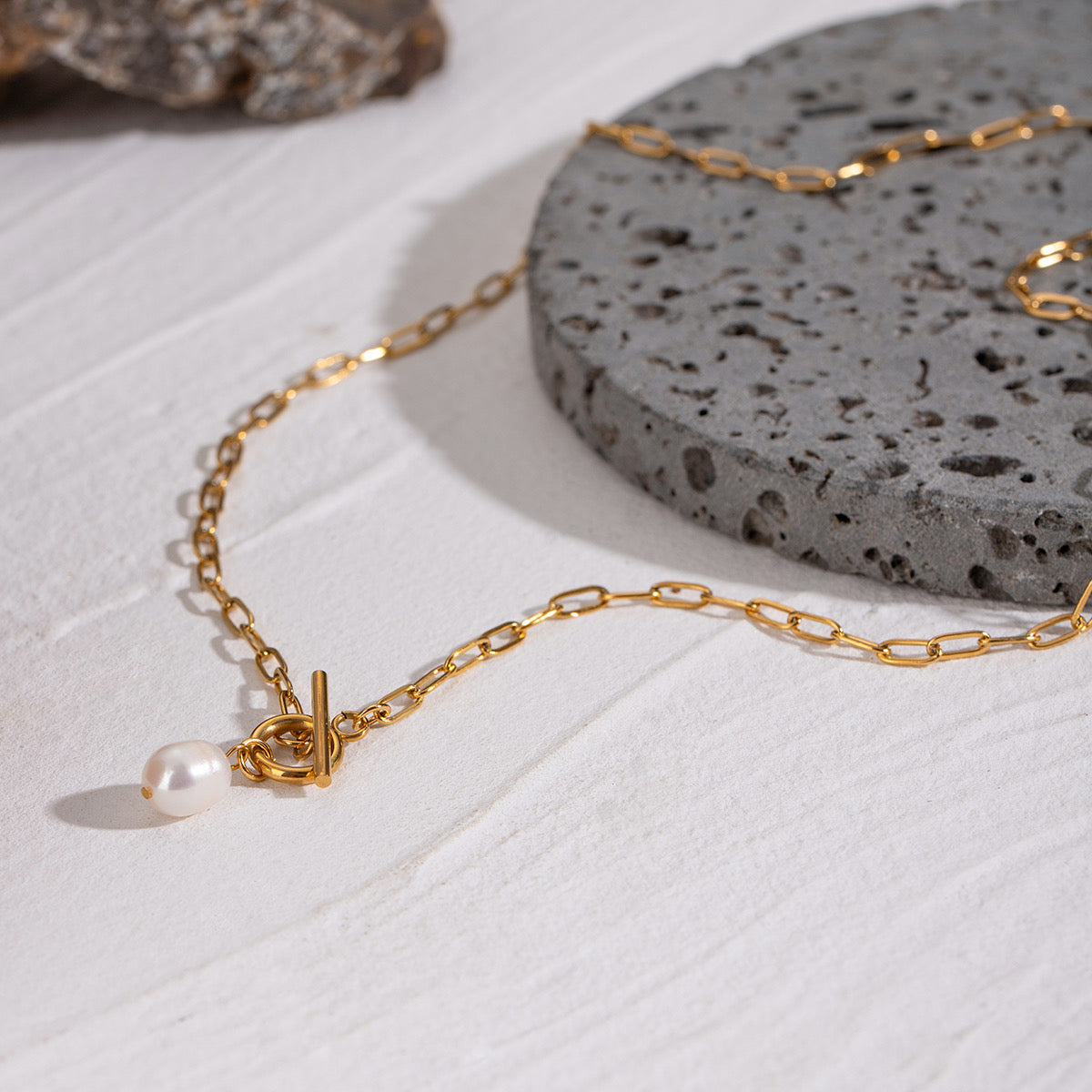 Collar Perla Broche