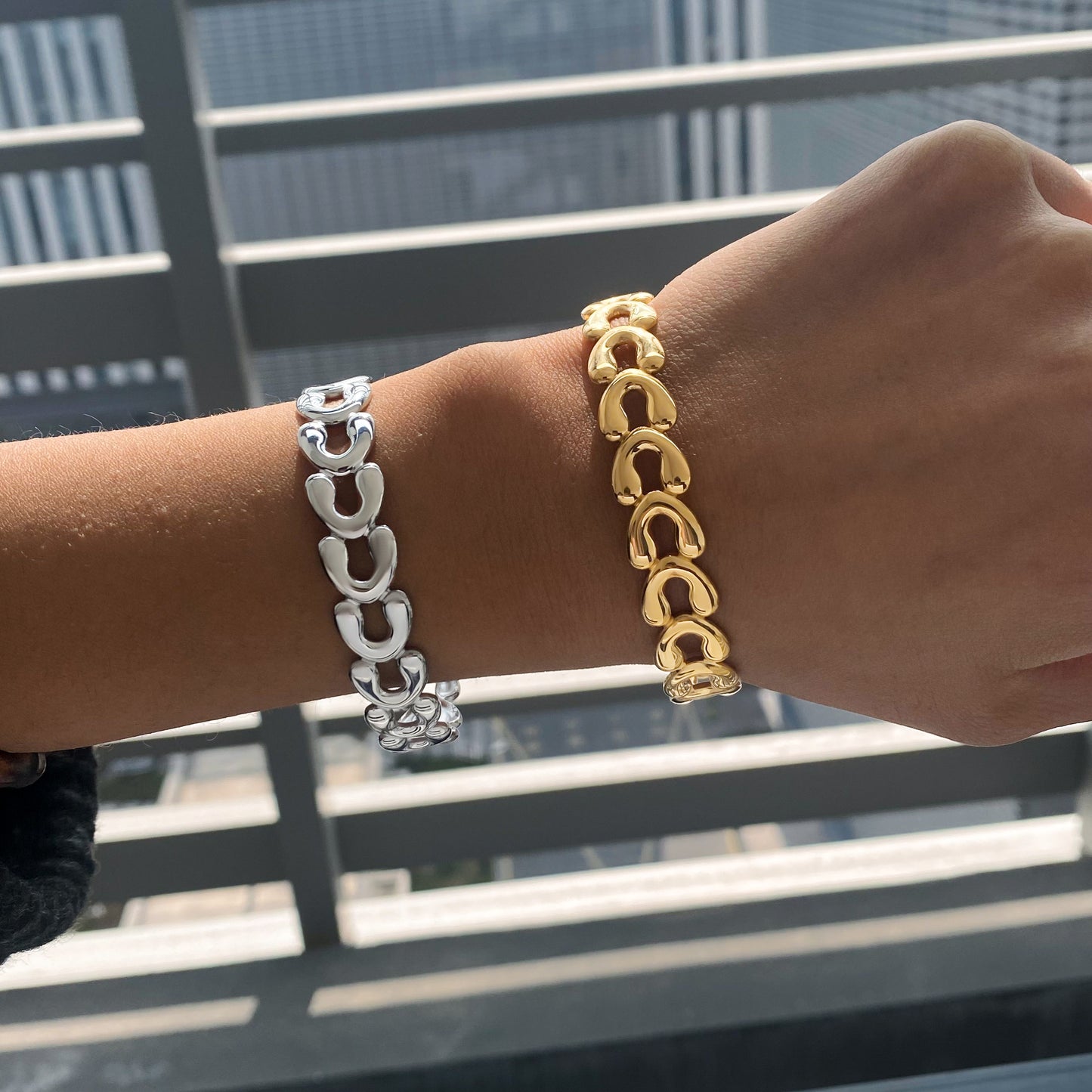 Pulsera Rodas Plateada