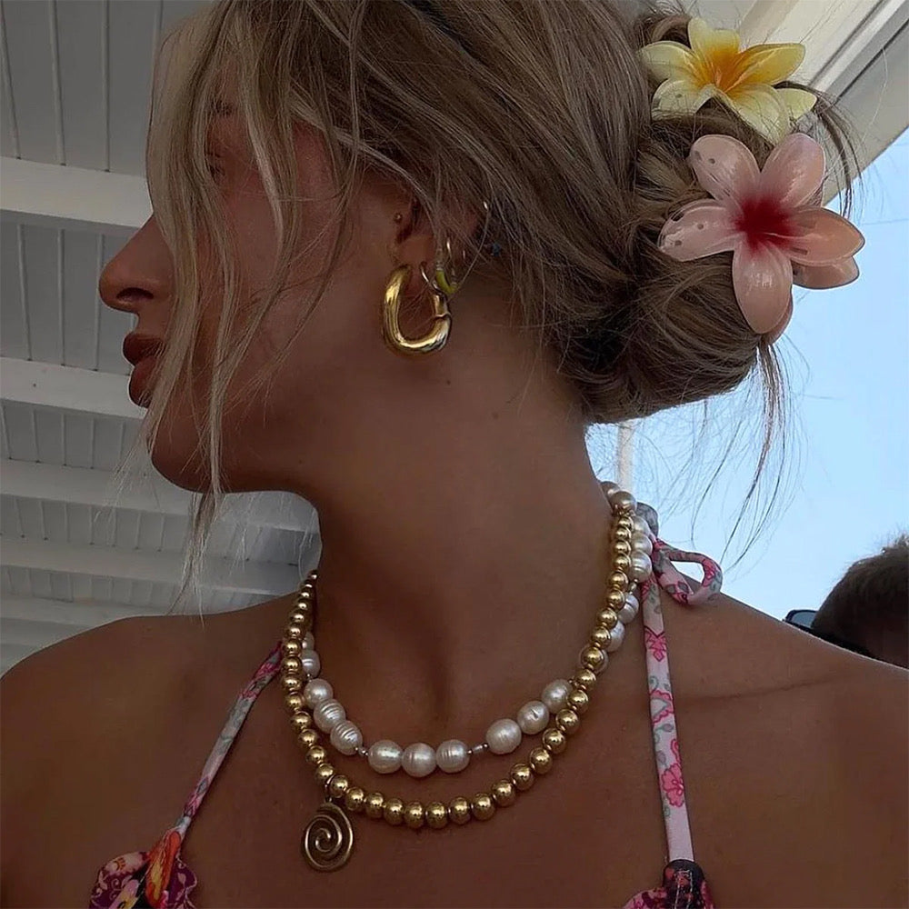 Collar Bolitas Espiral