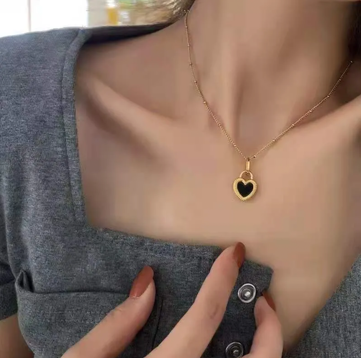 Collar Corazon Doblevista
