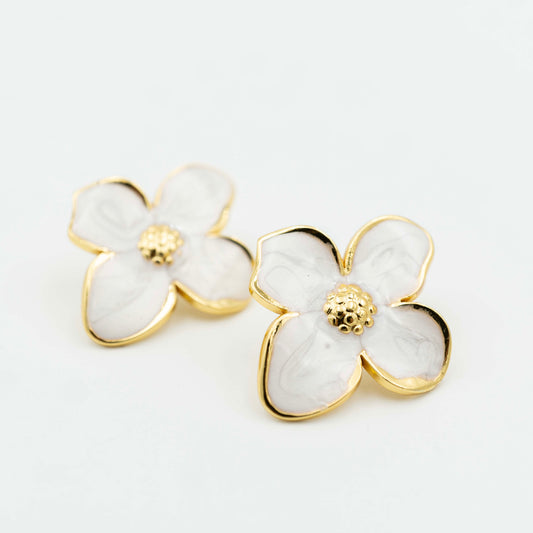 Aretes Alhelí Blancos