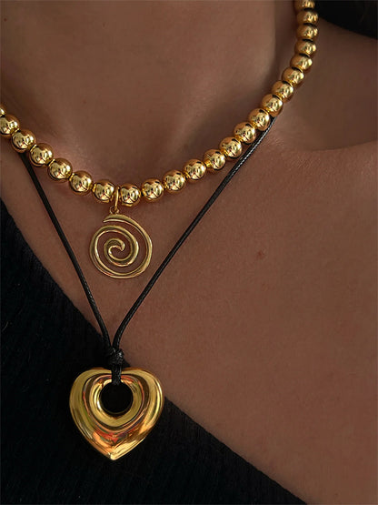 Collar Bolitas Espiral