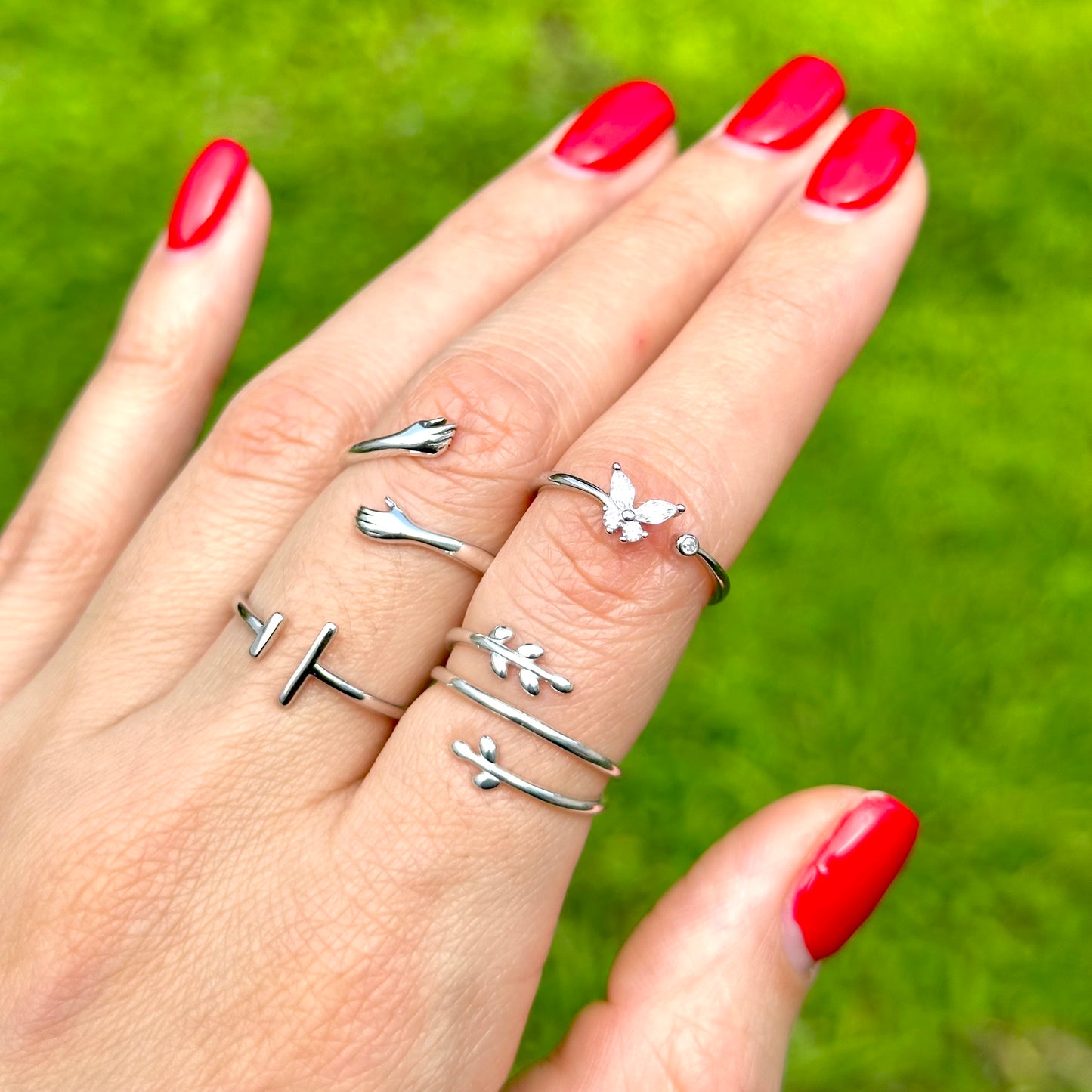Anillo Hojas .925