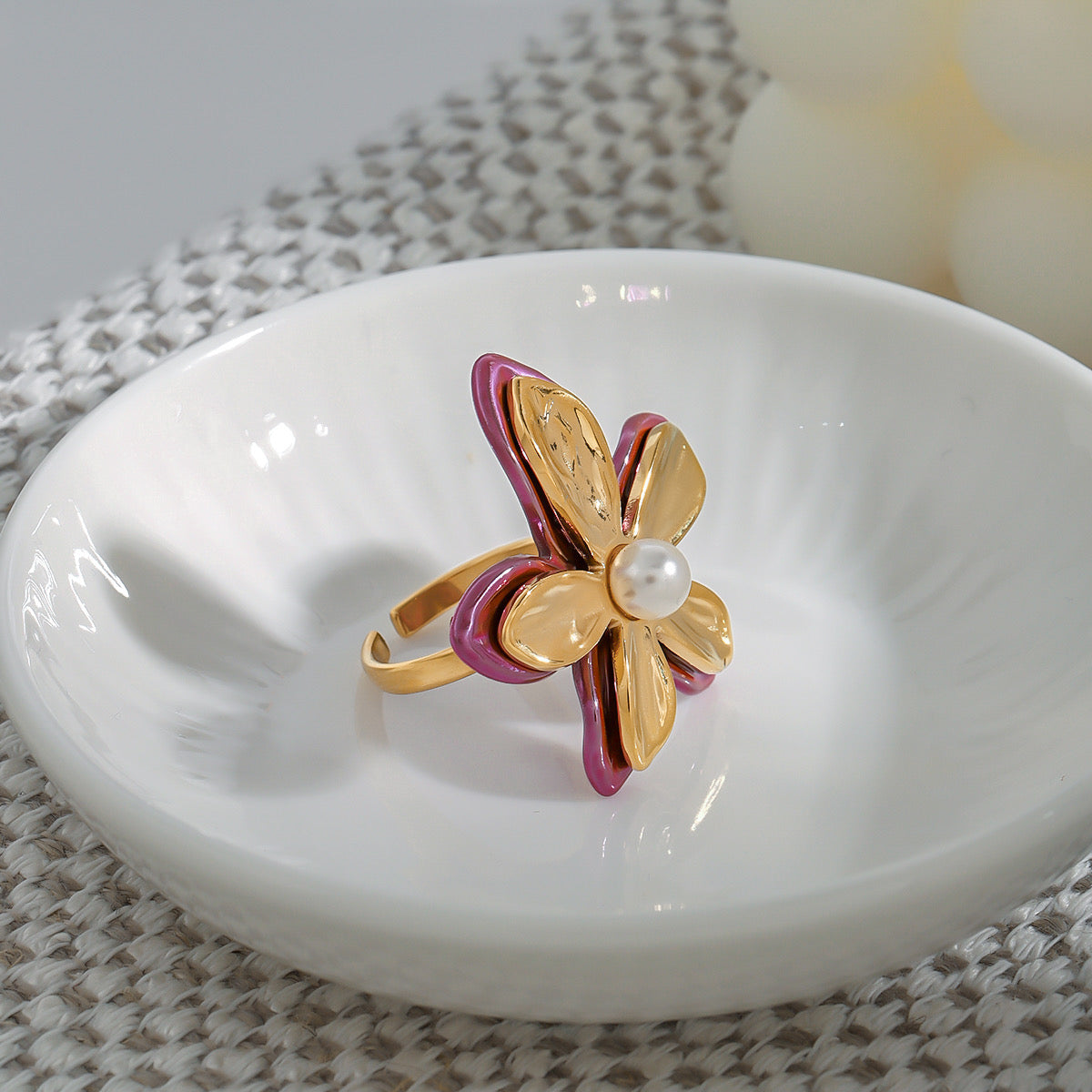 Anillo Flor Rosa