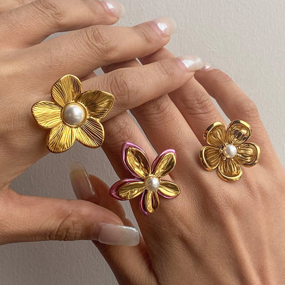 Anillo Flor Rosa