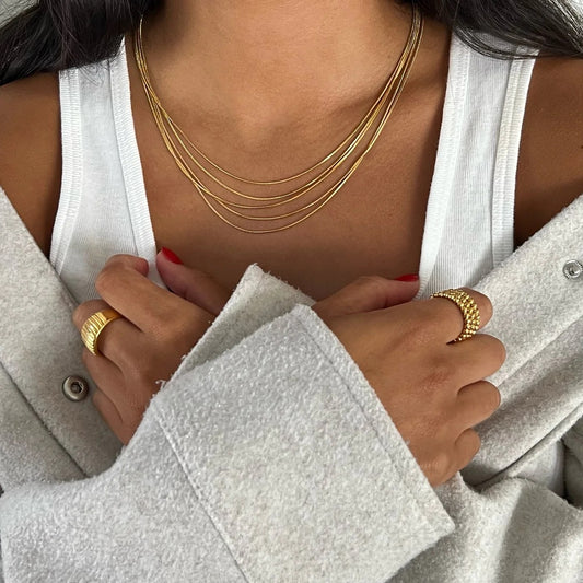 Collar 5 Capas Gold