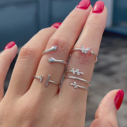 Anillo Hojas .925