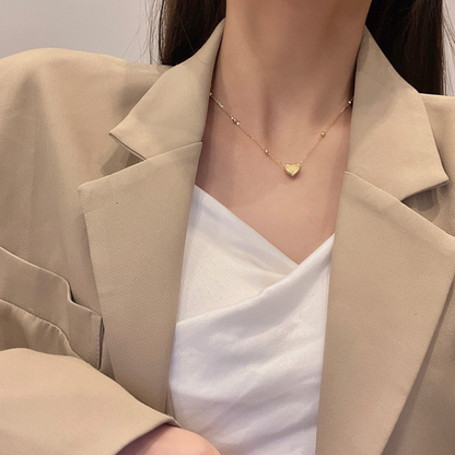 Collar Corazón Bolitas
