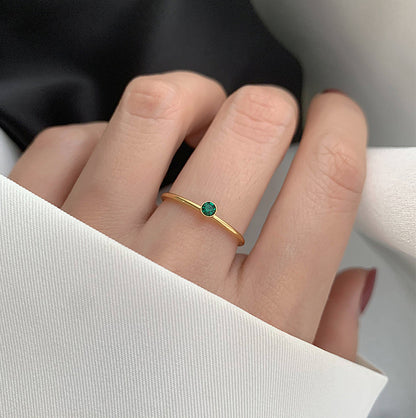 Anillo Zirconia Verde