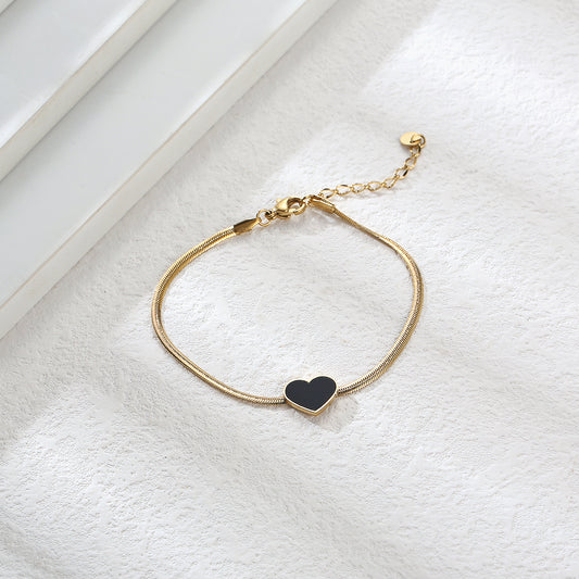 Pulsera corazón negro