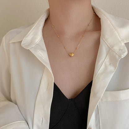 Collar Corazón Bolitas
