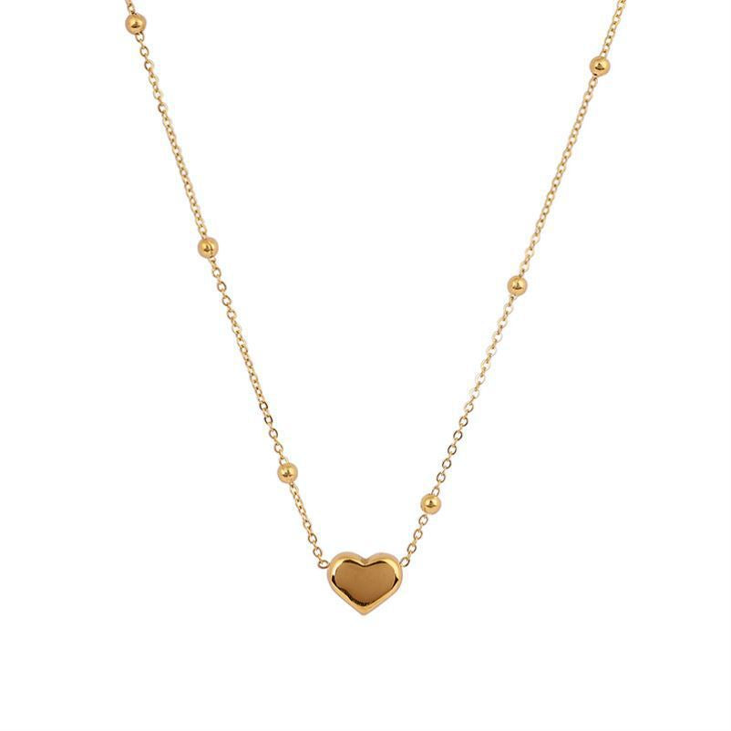 Collar Corazón Bolitas