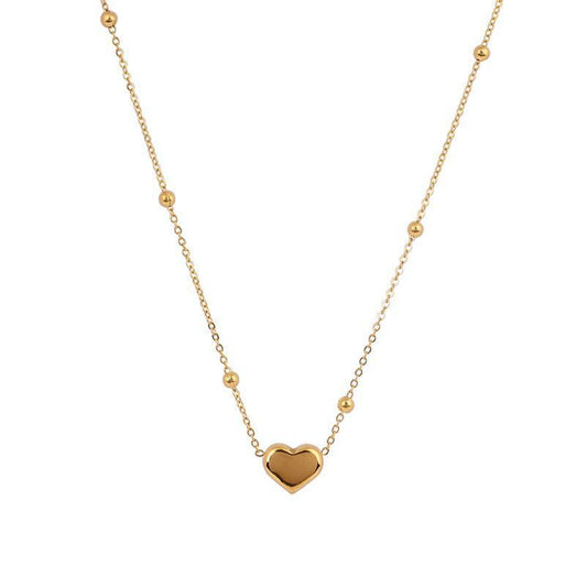 Collar Corazón Bolitas